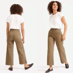 Everlane Wide Leg Crop Pant - Brown/Ochre Sz. 2